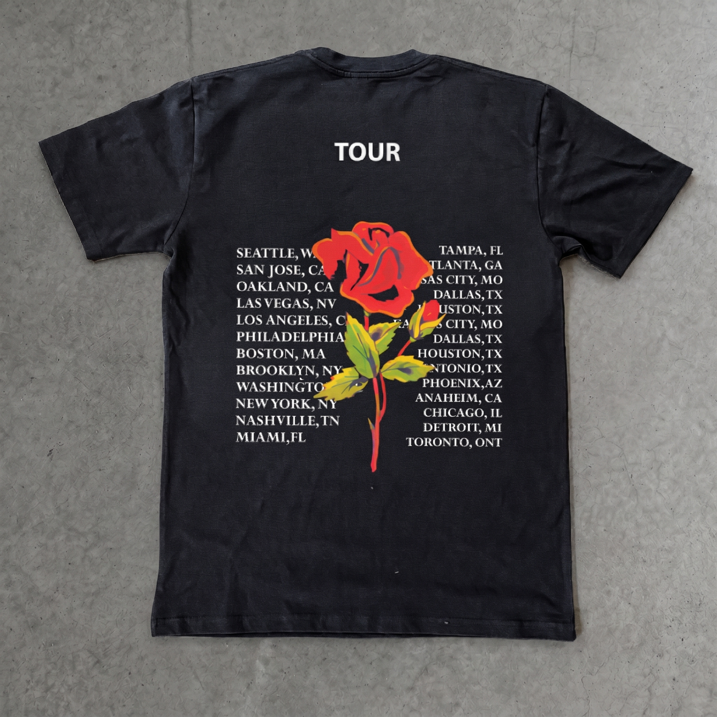 Yeezus Reaper Rose Tour Classic Black Tee
