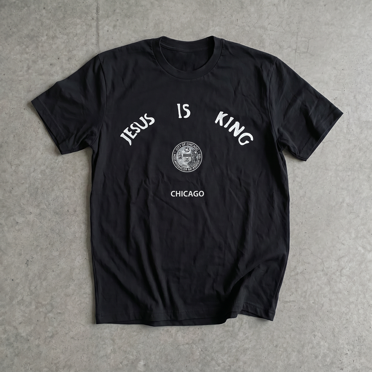 Jesus Is King Chicago Classic Black Tee