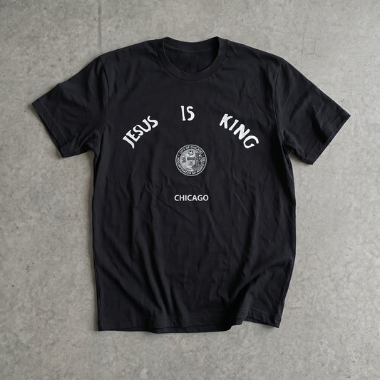 Jesus Is King Chicago Classic Black Tee