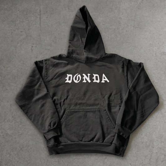 Donda Text Classic Black Hoodie