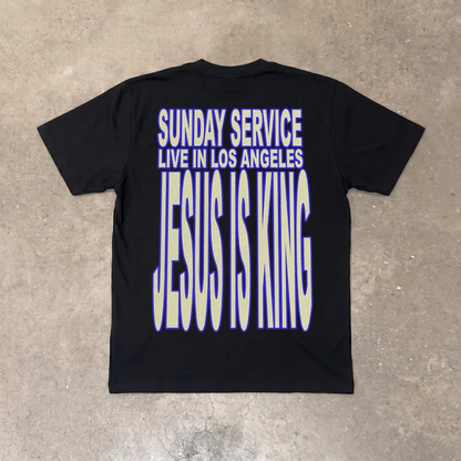 Sunday Service Jesus Is King Black Tee