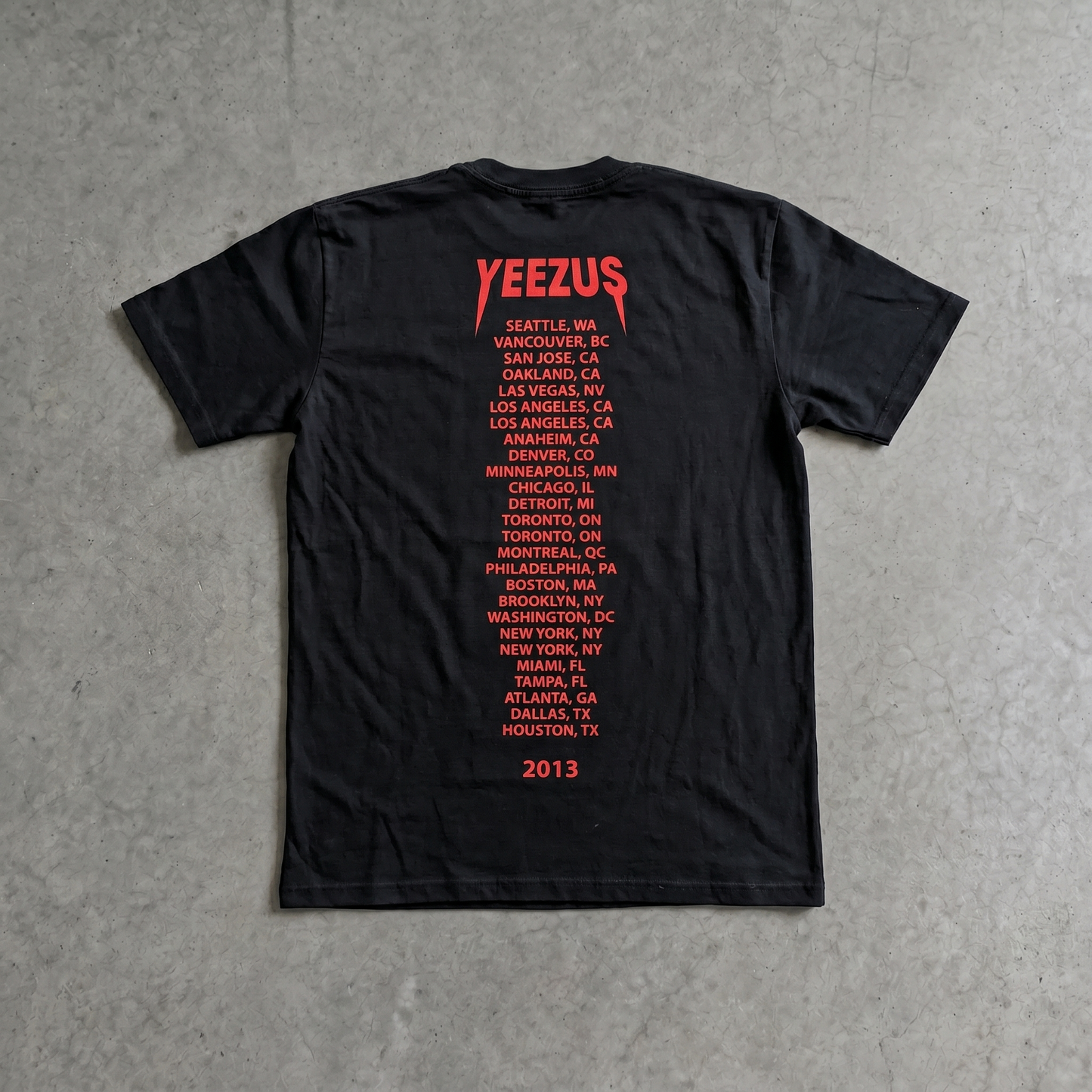 2013 Yeezus Blue Reaper Classic Black Tee