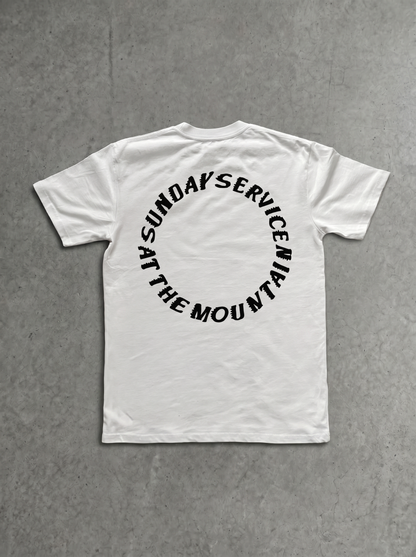 Sunday Service At The Mountain Classic White Tee